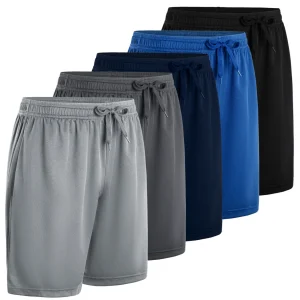 5-Piece Men’s Casual Shorts Set – Breathable Drawstring Summer Shorts for Everyday Comfort
