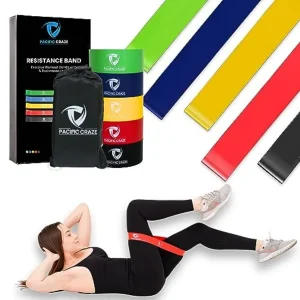 Pro Resistance Bands Set (5-Pack) – Full Body Strength, Stretch & Rehab Bands for Home Gym & Physical Therapy