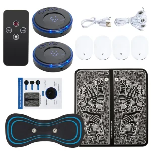 Electric EMS Foot Massager Pad – USB Rechargeable Muscle Stimulator Mat | Improves Circulation, Relieves Fatigue & Soothes Feet