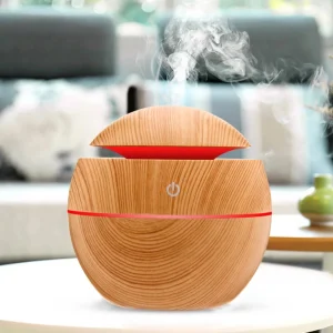 YAIAWISU LED Air Humidifier – USB Essential Oil Diffuser with 7-Color Night Light, Quiet Auto-Off, Mini Cool Mist | Alcohol-Free for Home, Office & Travel