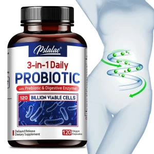 Probiotics + Prebiotics + Digestive Enzymes – 120 Capsules | Advanced Gut Health & Immune Support Supplement